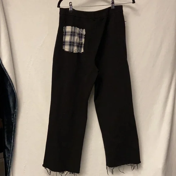 Black with black/white patched color block jeans. - Picture 5 of 5
